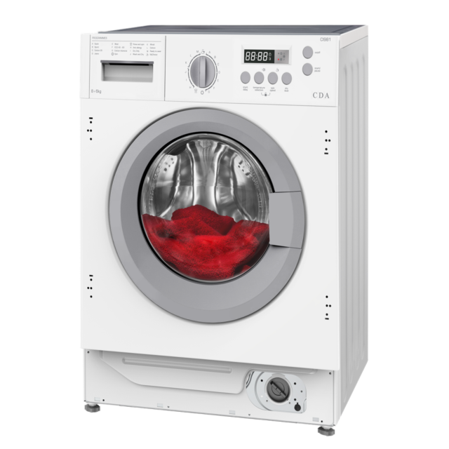 CDA CI981 Int washer dryer, 1400 spin speed, 8 + 6 kg wash load