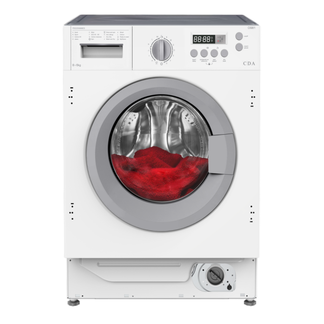 CDA CI981 Int washer dryer, 1400 spin speed, 8 + 6 kg wash load