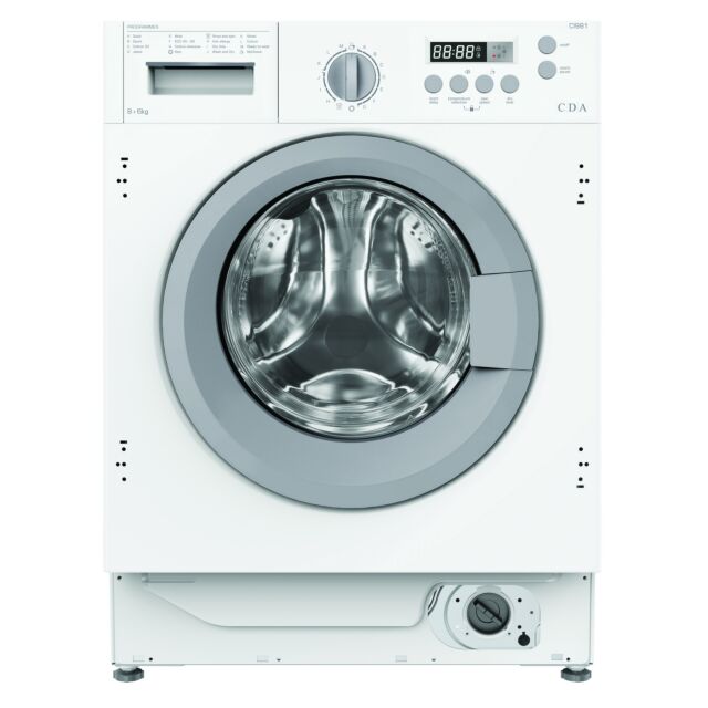 CDA CI981 Int washer dryer, 1400 spin speed, 8 + 6 kg wash load