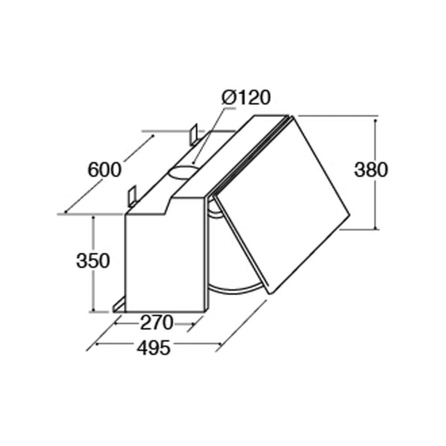 CDA EIN60SI Silver Ducted/Re-Circulating Integrated Extractor With 3 Speeds