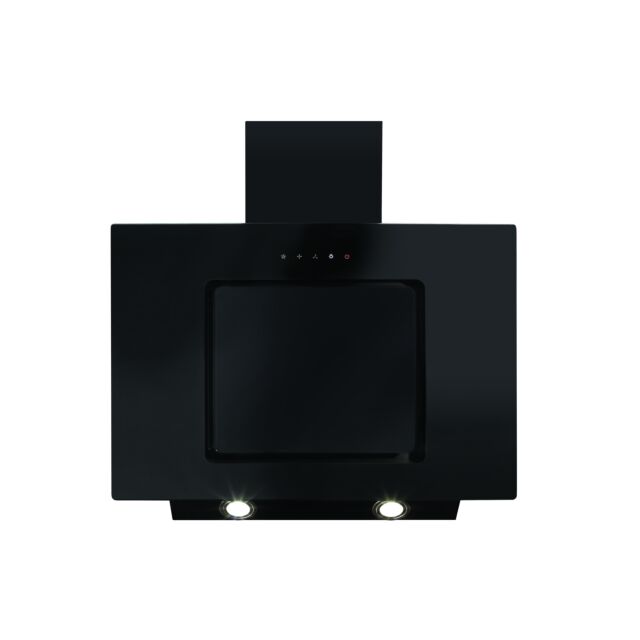 CDA EVA70BL Angled extractor, Ducted/re-circulating, LED lights, TC, black
