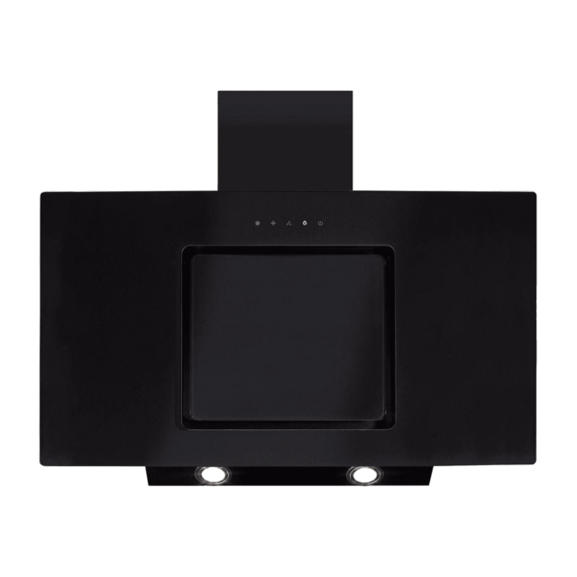 CDA EVA90BL Black Ducted/Re-Circulating Angled Extractor With Led Lighting