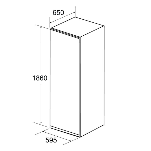 CDA FF821SC Freestanding full height larder fridge, energy rating: A+, RD, FF