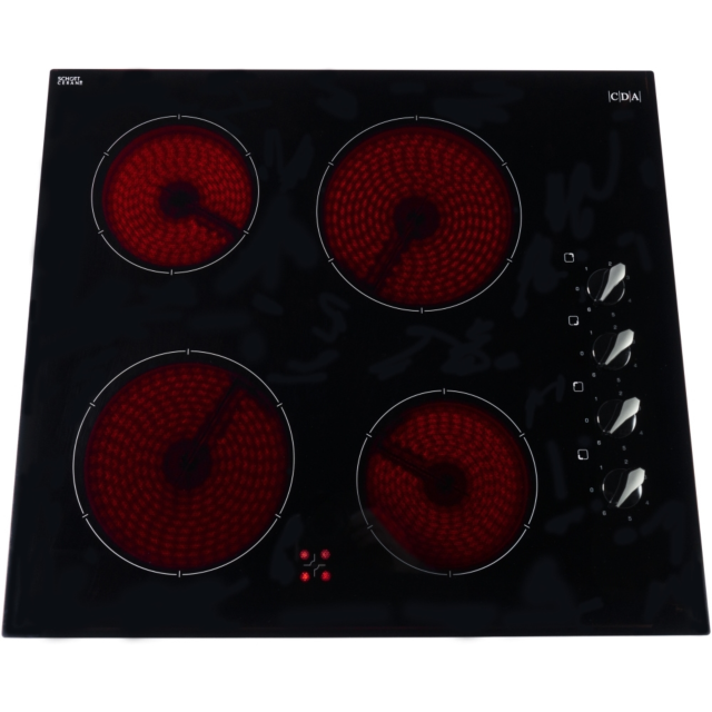 CDA HC6212FR 4-Zone Ceramic Hob Black 59.2cm