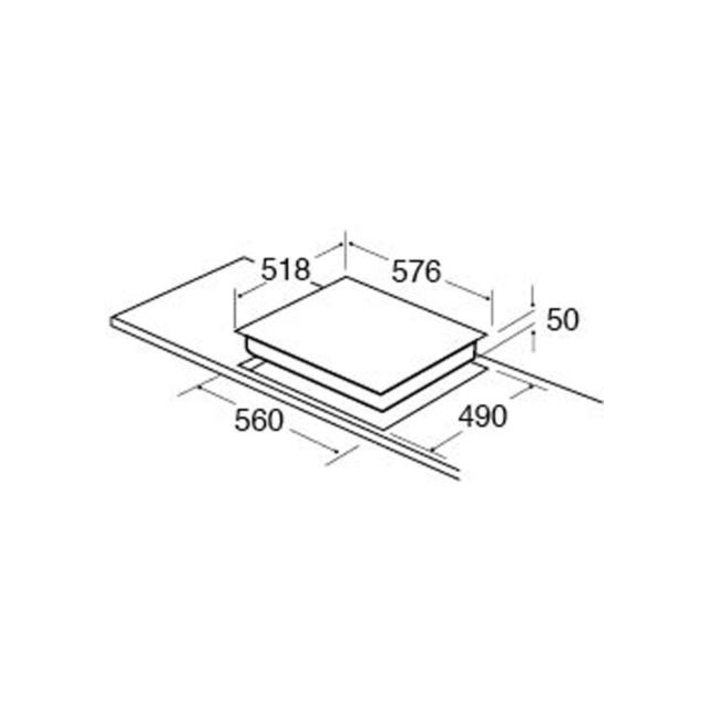 CDA HC6212FR 4-Zone Ceramic Hob Black 59.2cm