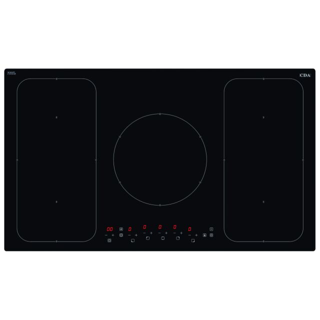 CDA HN9611FR 5 zone induction hob, 2 bridging zones and 1 individual zone