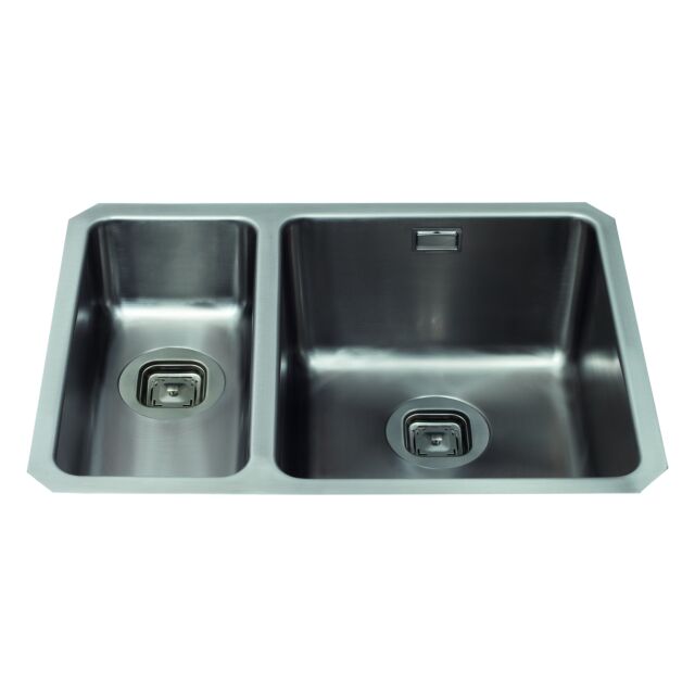 CDA KVC35LSS SS undermount one and a half bowl sink, satin finish