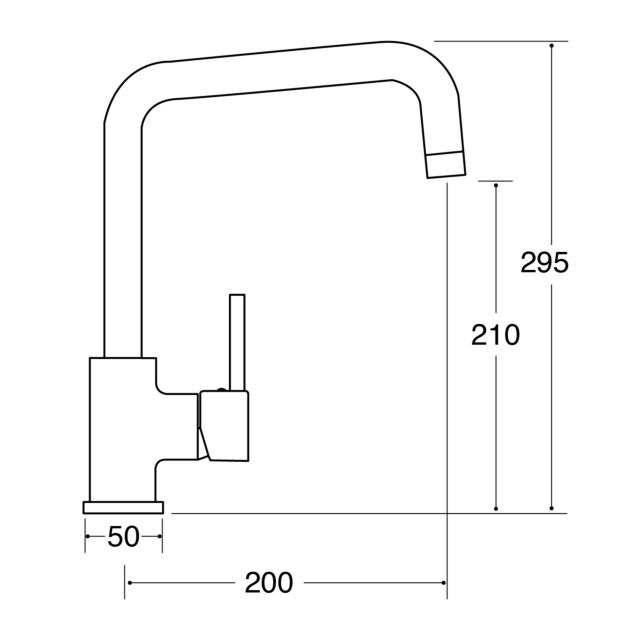 CDA TC66CH Side single lever tap with quad spout,single flow