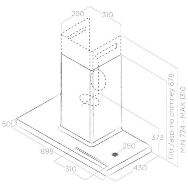 Elica BIO White And Oak Wood Bio Chimney Hood With 3 Speed Controls + 2 Booster Controls And Led Lig