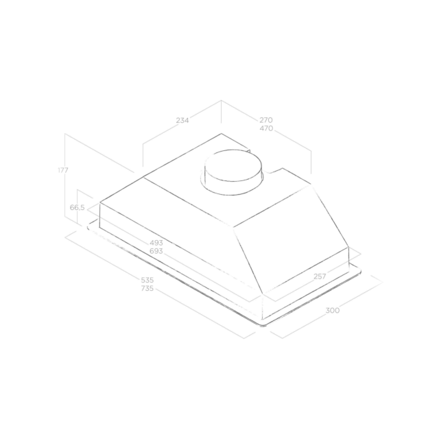 Elica ERA-HE-SS-80 ERA built-in high performance stainless steel 80