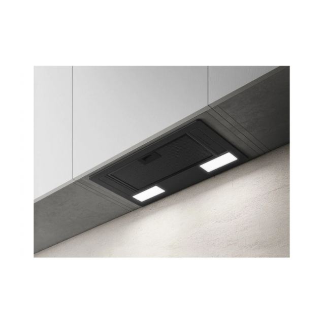 Elica ERA-LUX-BLK-80 80Cm Black Era Built-In Deluxe Canopy Cooker Hood