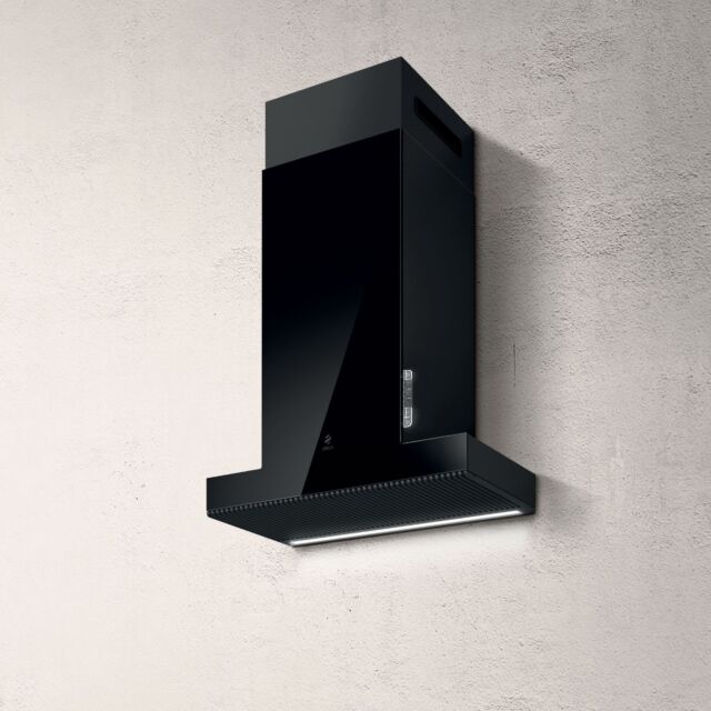 Elica HAIKU-60-BLK 60Cm Wide Black Wall Mounted Cooker Hood 