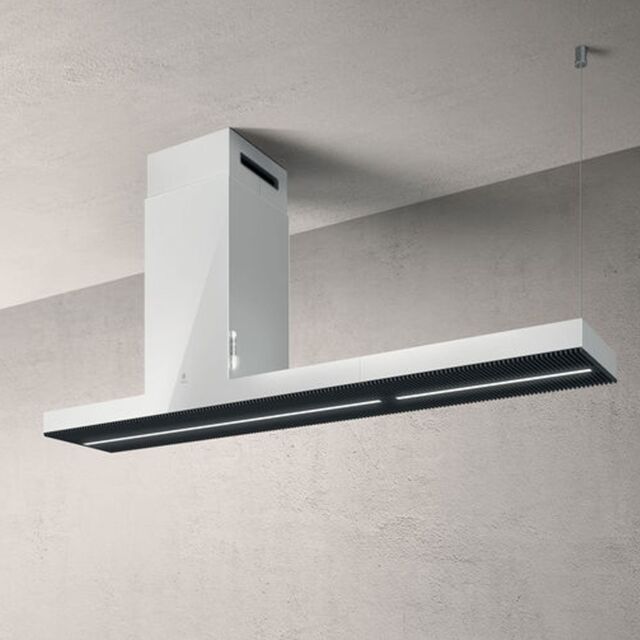 Elica HAIKU-ISL-180-WH 180Cm Haiku White Island Hood With Led Strip Lighting And Touch Controls