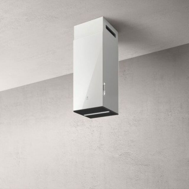 Elica HAIKU-ISL-32-WH 32Cm White Island Hood With Led Strip Lighting And Touch Controls