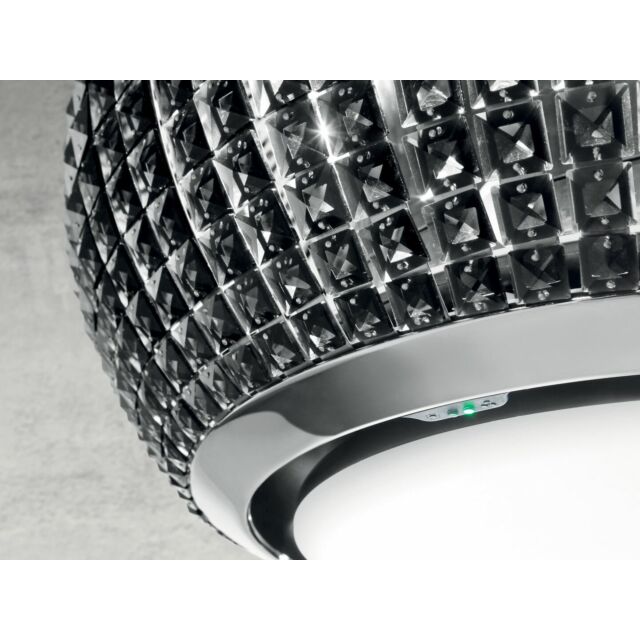 Elica INTERSTELLAR-B Black Crystal Interstellar Ceiling Mounted Hood With 3 Speeds + Booster Power L