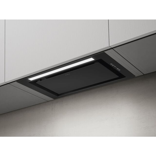 Elica LANE-60-BLK 52Cm Black Lane Canopy Hood With 3 Speed Controls + 1 Booster Power Level And Led 