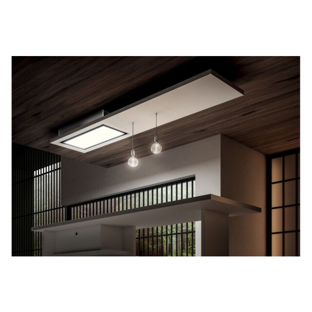 Elica LULL-AT-WW-RC 120Cm Lullaby-Nat-Do White Wood Wide Ceiling Hood Re-Circulating Version