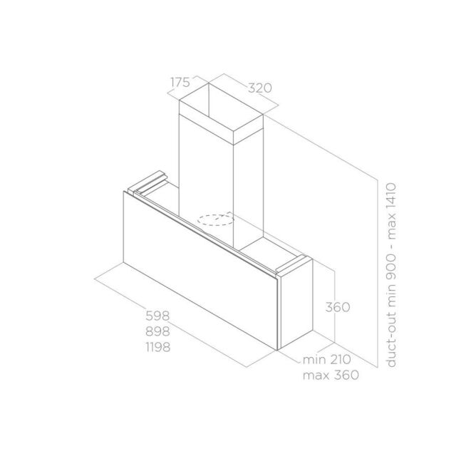 Elica RULES-CS-60 60Cm Custom Rules Wall Mounted Hood With Custom Finsh 