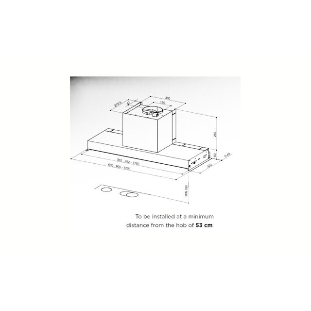 Faber 305.0554.567 In-Nova Smart PLUS X A120 (Stainless Steel, 120cm)