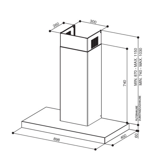 Faber 325.0584.868 T-Night (Black Steel 90cm)