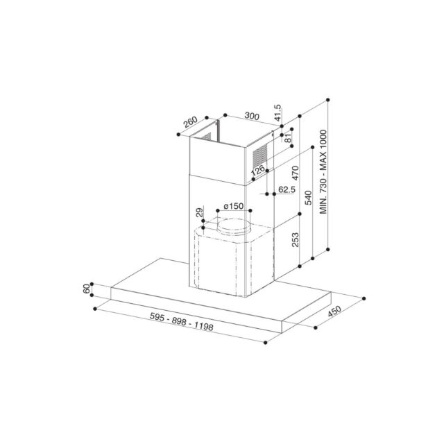 Faber 325.0615.637 Stilo Comfort X A60 (Stainless Steel, 60cm)