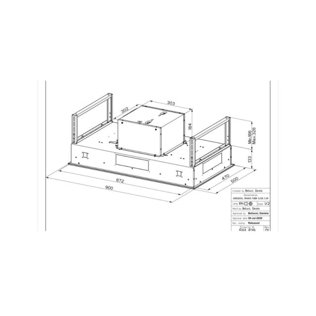 Faber 350.0615.705 C-Air KL A90 (Black / Brown, 90cm)