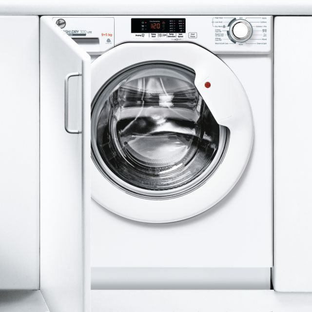 Hoover HBD 495D2E HBD495D2E/1-80 9kg/5kg 1400 Spin Built In Washer Dryer - White