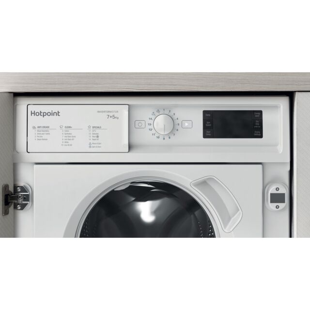 Hotpoint BI WDHG 75148 UK N 7+5 Kg 1400 Washer Dryer ,E/D Energy, Antistain 100/ Quick , Big Digit D