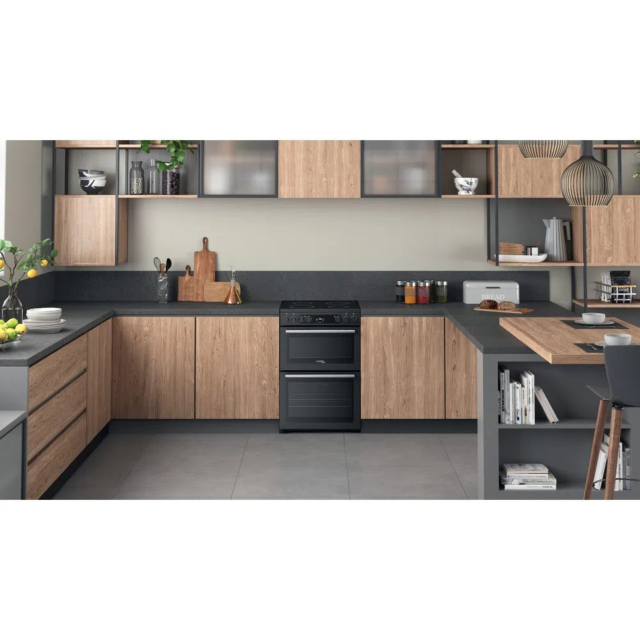 Hotpoint CD67V9H2CA Doublee Elect Cooker
