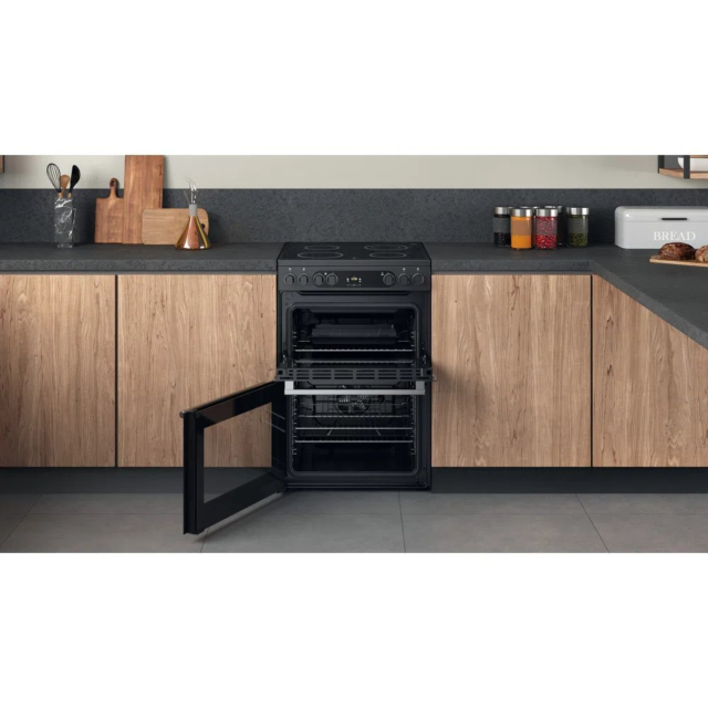 Hotpoint CD67V9H2CA Doublee Elect Cooker