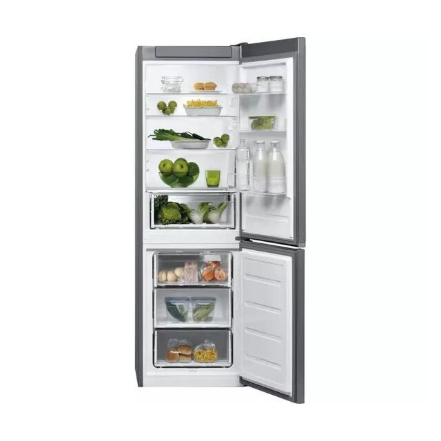 Hotpoint H1NT811EOX1 59.5cm 60/40 Manual Fridge Freezer - Stainless Steel