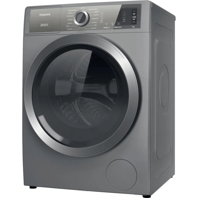 Hotpoint H8W946SBUK 9kg 1400 Spin Washing Machine - Silver