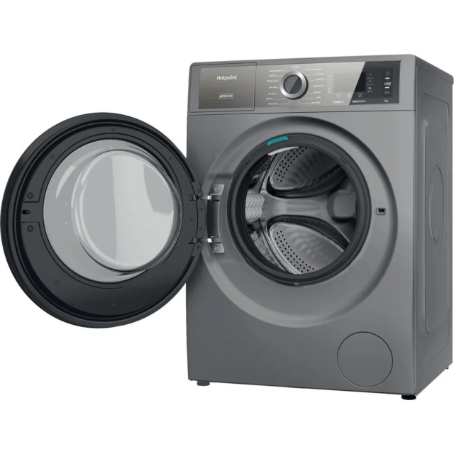 Hotpoint H8W946SBUK 9kg 1400 Spin Washing Machine - Silver