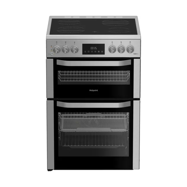 Hotpoint HDE6VDCASX 60cm Double Electric Ceramic Cooker