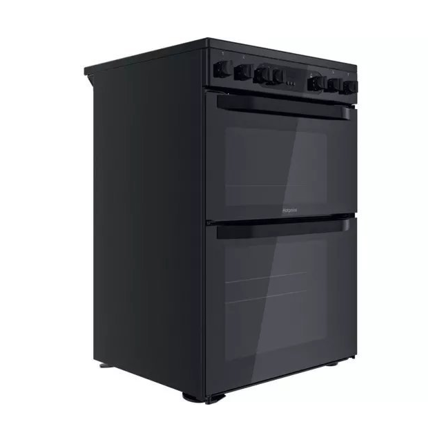 Hotpoint HDM67V9CMB 60cm Ceramic Double Electric Cooker - Black
