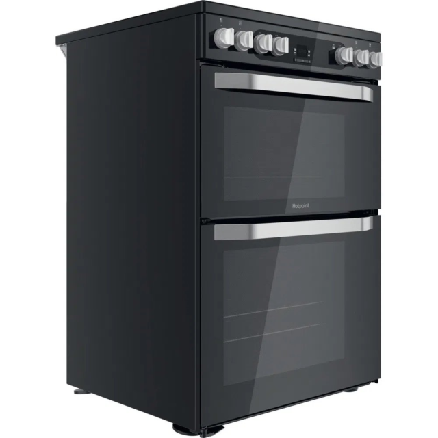 Hotpoint HDM67V9HCB 60cm Double Oven Electric Cooker with Ceramic Hob - Black
