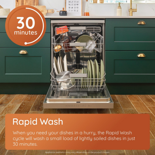 Hotpoint HP2FE10CS90SUK Slimline Dishwasher Silver 10 Set