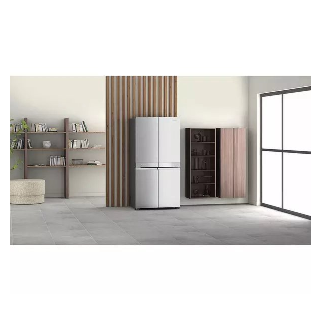 Hotpoint HQ9M2L 90.5cm Side By Side Fridge Freezer - Stainless Steel