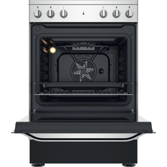 Hotpoint HS67V5KHX 60cm Double Oven Electric Cooker with Ceramic Hob - Stainless Steel