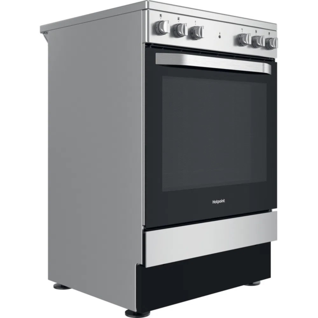 Hotpoint HS67V5KHX 60cm Double Oven Electric Cooker with Ceramic Hob - Stainless Steel