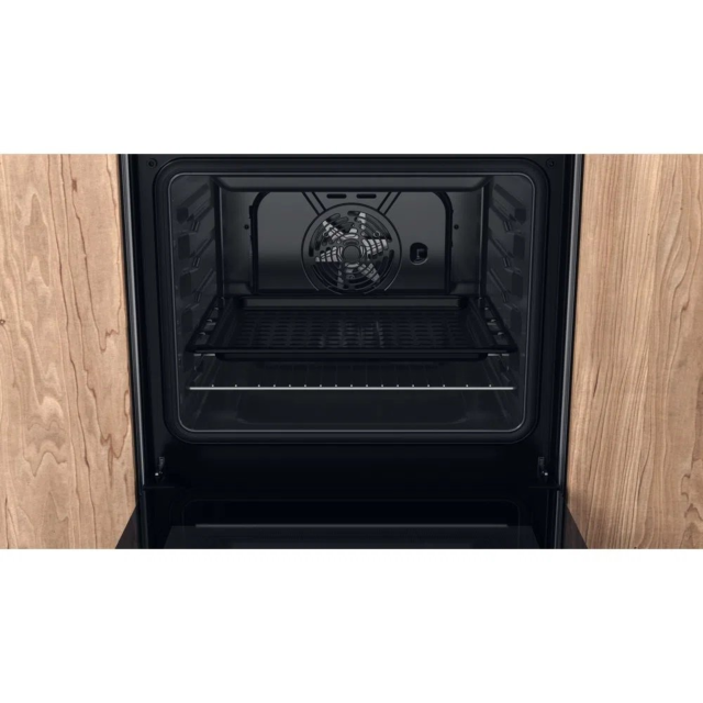 Hotpoint HS67V5KHX 60cm Double Oven Electric Cooker with Ceramic Hob - Stainless Steel