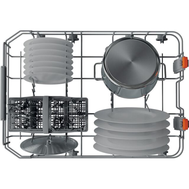 Hotpoint HSIO3T223WCEUKN integrated Slim Dishwasher in Silver - 10 Place Settings