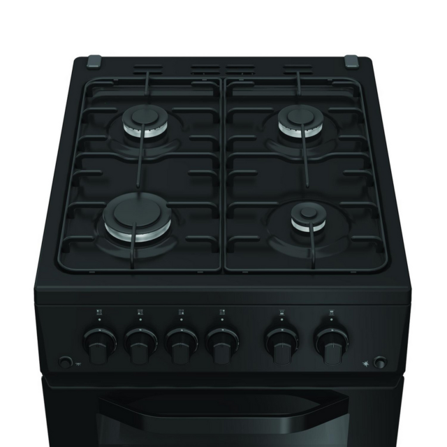 Hotpoint HTG5GCB 50cm Double Oven Gas Cooker Black