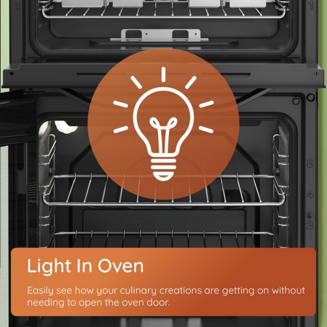 Hotpoint HTG5GCB 50cm Double Oven Gas Cooker Black