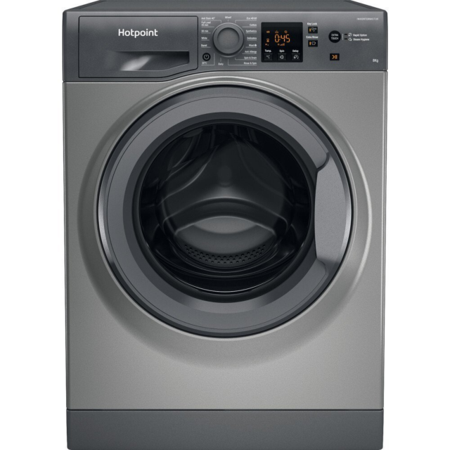 Hotpoint NSWM864CGGUKN  NSWM863CGGUKN 8kg  1600 Spin Washing Machine - Graphite