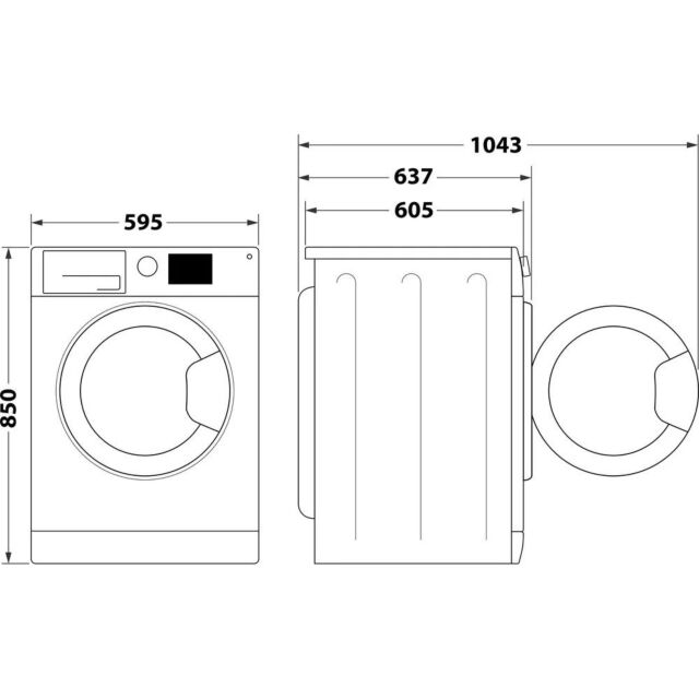 Hotpoint NSWM864CWUKN 8kg 1600 Spin Washing Machine - White