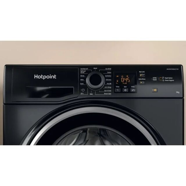 Hotpoint NSWM965CBSUKN 9kg 1600 Spin Washing Machine - Black