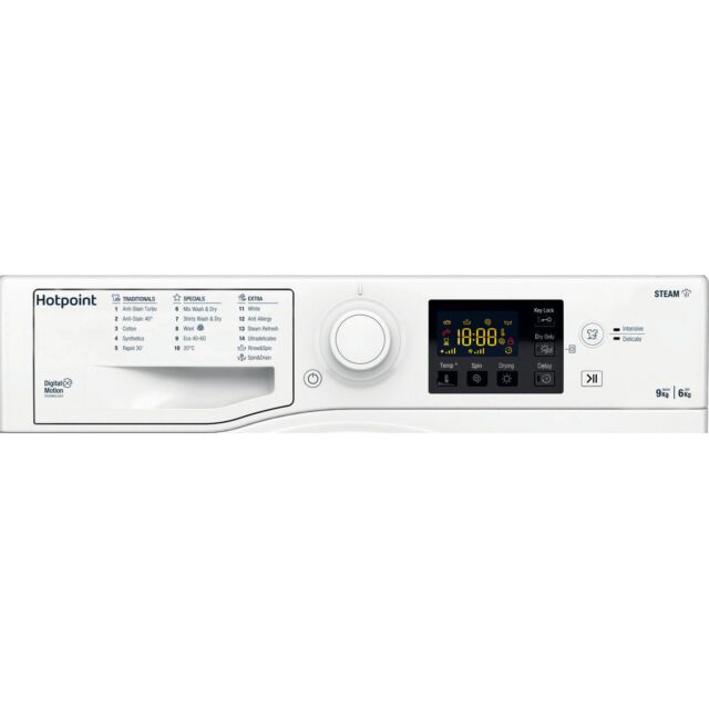 Hotpoint RDG 9643 W UK N Aquarius 9+6Kg 1400 Spin C/D Energy Digit Display Antistain