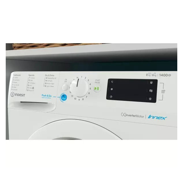 Indesit BDE86436XWUKN 8kg/6kg 1400 Spin Washer Dryer - White
