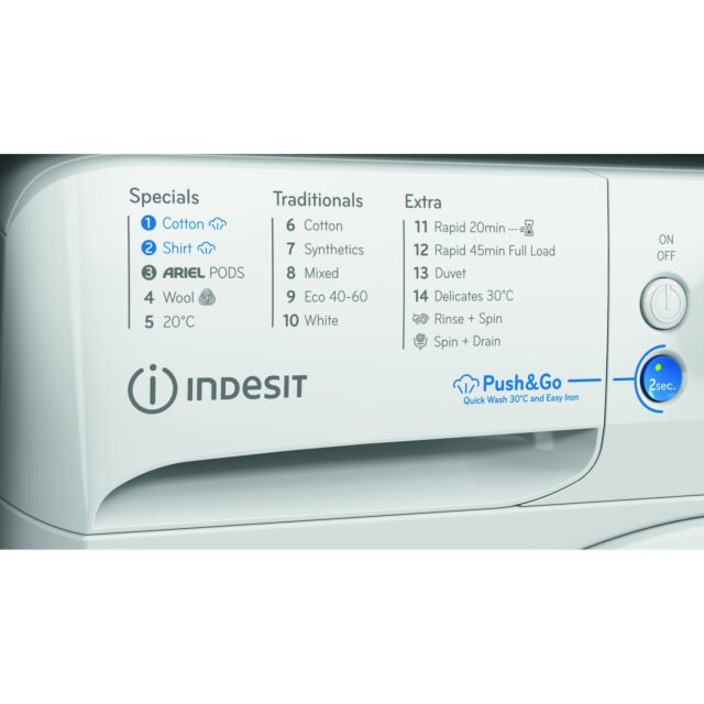 Indesit BWE91496XWVUK 9kg 1400 Spin Washing Machine - White